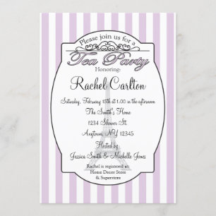 Invitation nuptiale pourpre de thé de Paris