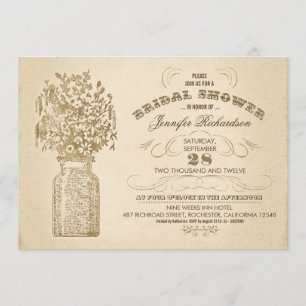 invitation nuptiale typographique vintage de
