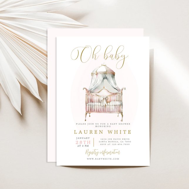 Invitation Nursery Baby shower Girl (Créateur téléchargé)