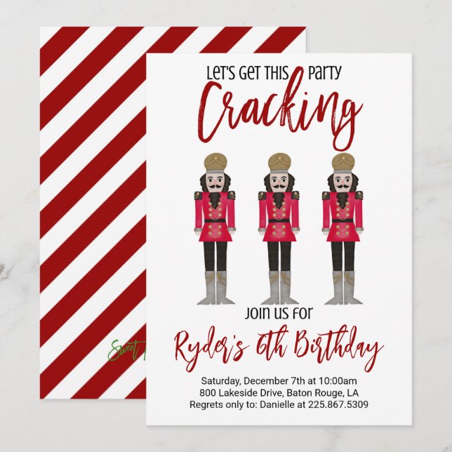 Invitation Nutcracker Anniversaire (Devant / Derrière)