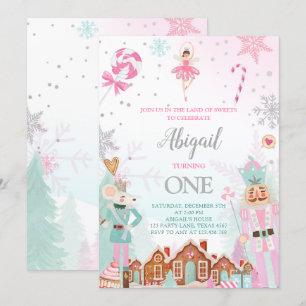 Invitation Nutcracker Anniversaire Fille Terre de sucreries F