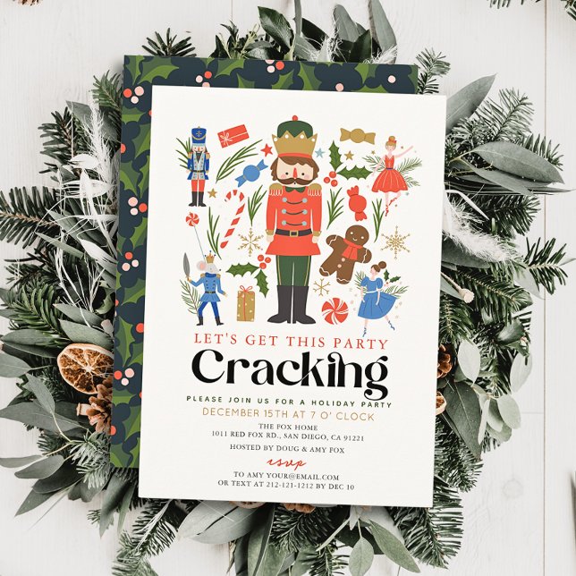 Invitation Nutcracker Cracing Noël Fête de Noël (Créateur téléchargé)