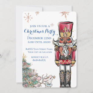 Invitation Nutcracker et Mice Christmas Party