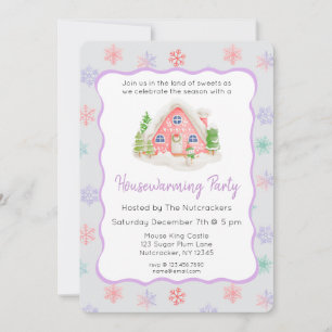 Invitation Nutcracker Pastel Noël Fête du Ménage