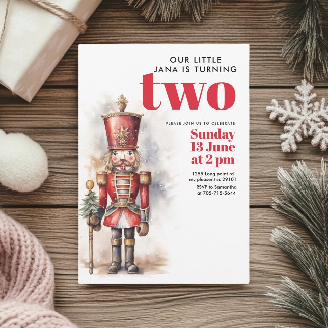 Invitation Nutcracker Red Magie Anniversaire (Créateur téléchargé)