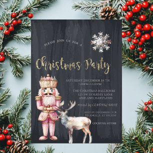 Invitation Nutcracker Reindee, Feu de neige Noël