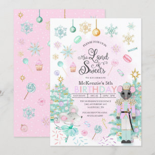 Invitation Nutcracker Sugar Plum Fairy Noël Anniversaire