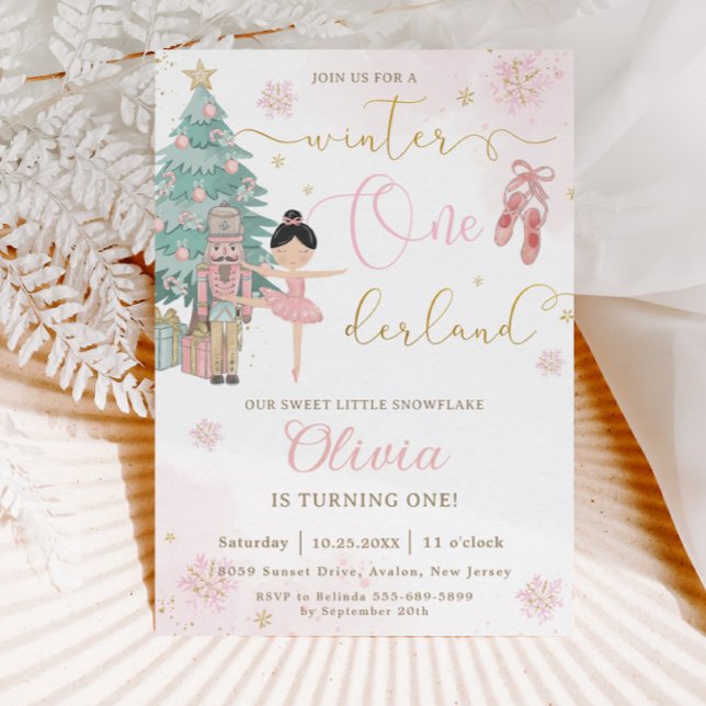 Invitation Nutcracker Winter Onederland 1er anniversaire (Créateur téléchargé)