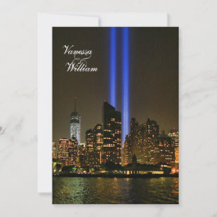 Invitation NYC Skyline : WTC 9/11 Hommage En Mariage No 1