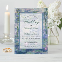 Nymphéas floraux peinture de Monet Élégant mariage
