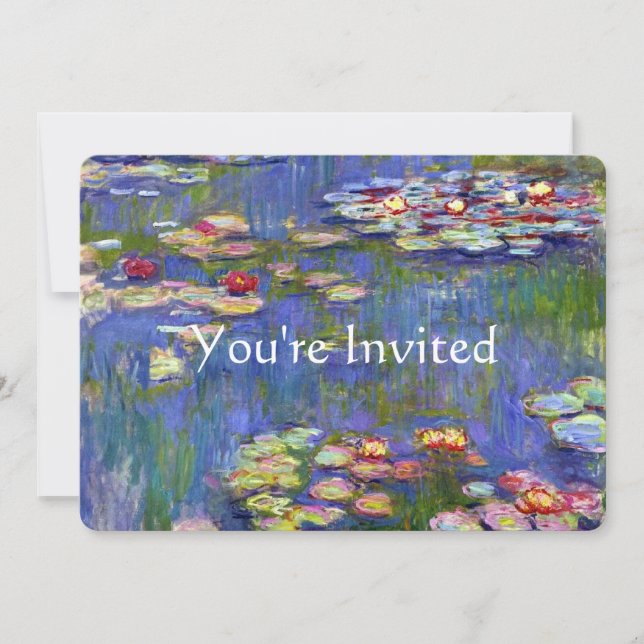 Invitation Nymphéas Mariage d'Art Fin (Devant)