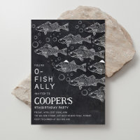 O-Fish-Ally Chalkboard Pêche Anniversaire