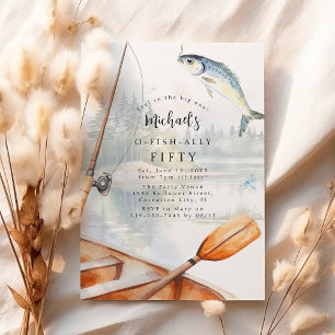 Invitation O-Fish-Ally Fête Thématique de Pêche pour les 50 a