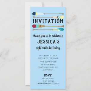 Invitation Oars de style vintage