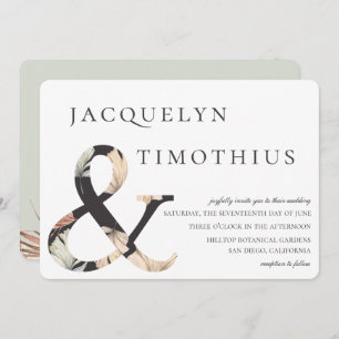 Invitation Oasis Côtière Boho-Chic Ampersand Mariage