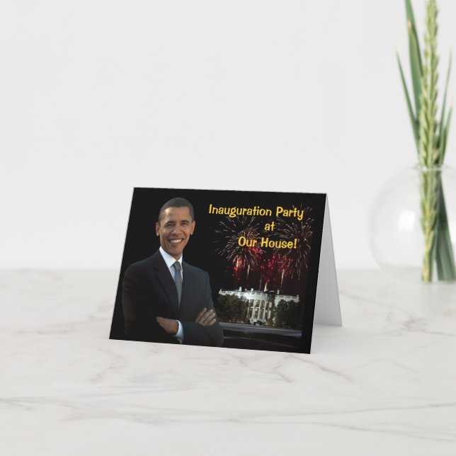 Invitation Obama Fête d'investiture Notre Maison (Devant)