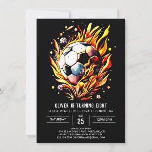 Invitation Objectif élégant Football éditable Anniversaire