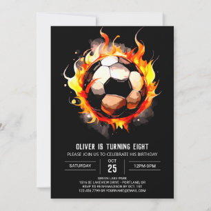 Invitation Objectif élégant Football éditable Anniversaire