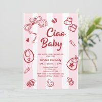 Objets pour bébé rose rouge Ciao Baby shower bébé