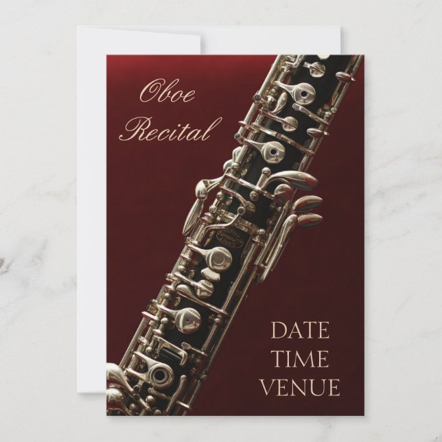 Invitation Oboe Considérant élégante performance élégante (Devant)