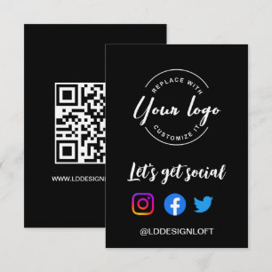 Invitation Obtenons des médias sociaux QR code site Web Perso
