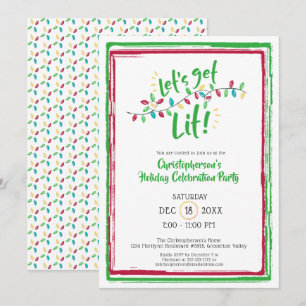 Invitation OBTENONS la fête de vacances des lumières   de