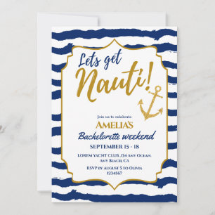 Invitation Obtenons nauti côtier Bachelorette Week-end