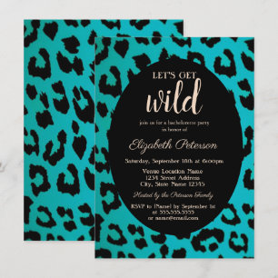Invitation Obtenons Wild Chic Empreinte de léopard Bacheloret