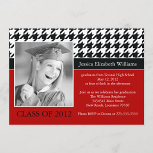 Invitation Obtention du diplôme de pied-de-poule