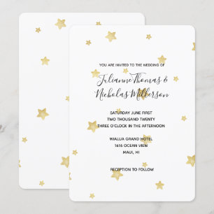 Invitation Occasions de mariage Gold Stars