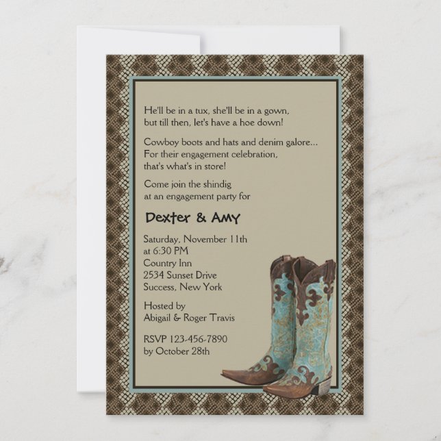 Invitation occidentale de bottes (Devant)
