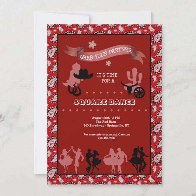 Invitation occidentale de danseurs de pays (Devant)