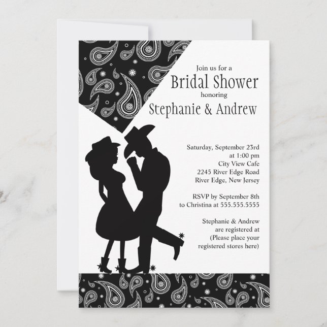 Invitation occidentale de Fête de la mariée de (Devant)