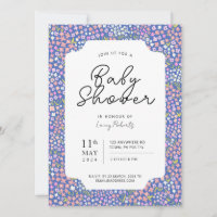 Occupé Baby shower Floral rose et Indigo bleu