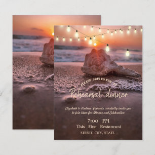 Invitation Ocean Beach, Dîner de répétition de coquillages lé