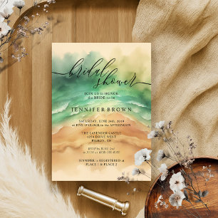 Invitation Ocean Beach Signature Été Aquarelle