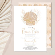 Océan boho Sea Shell Baby shower neutre