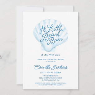Invitation Ocean Little Beach Bum Boy Baby shower