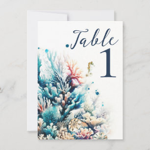 Invitation Ocean Splash Sea Coral Mariage d'aquarelle