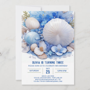 Invitation Océanique Voyage Garçon Anniversaire