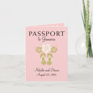 Invitation Ocho Rios Jamaïque Passeport Mariage