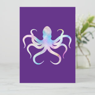 Invitation Octopus aquarelle