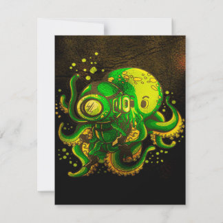 Invitation Octopus d'art moderne | Océan mystérieux