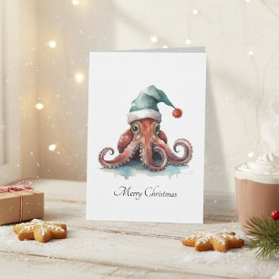 Invitation Octopus de Noël, personnalisable