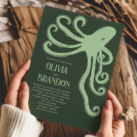 Octopus Deep Sea Stylisé Mariage moderne