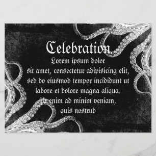 Invitation Octopus vintage foncé