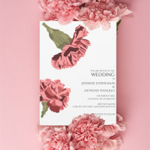 Oeillets roses Moderne Floral Personnalisé