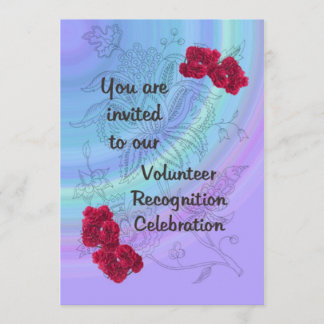 Invitation Oeillets volontaires de rouge d'invitation de
