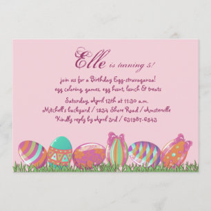 Invitation Oeuf de pâques mars, fête d'anniversaire de