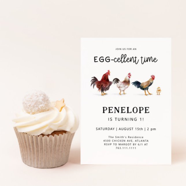 Invitation OEUFS DE Poulet De Ferme Anniversaire (Créateur téléchargé)